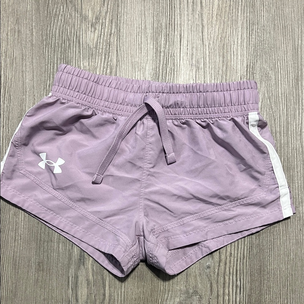 Under Armour Youth Girl Lavender Athletic Shorts